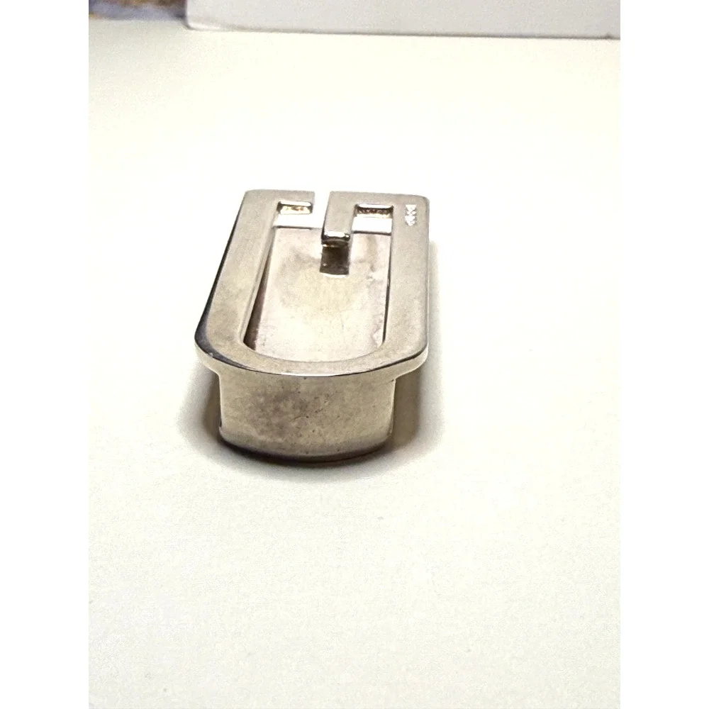Gucci Money Bill Clip G Logo Silver Authentic Stainless Steel Excellent UC